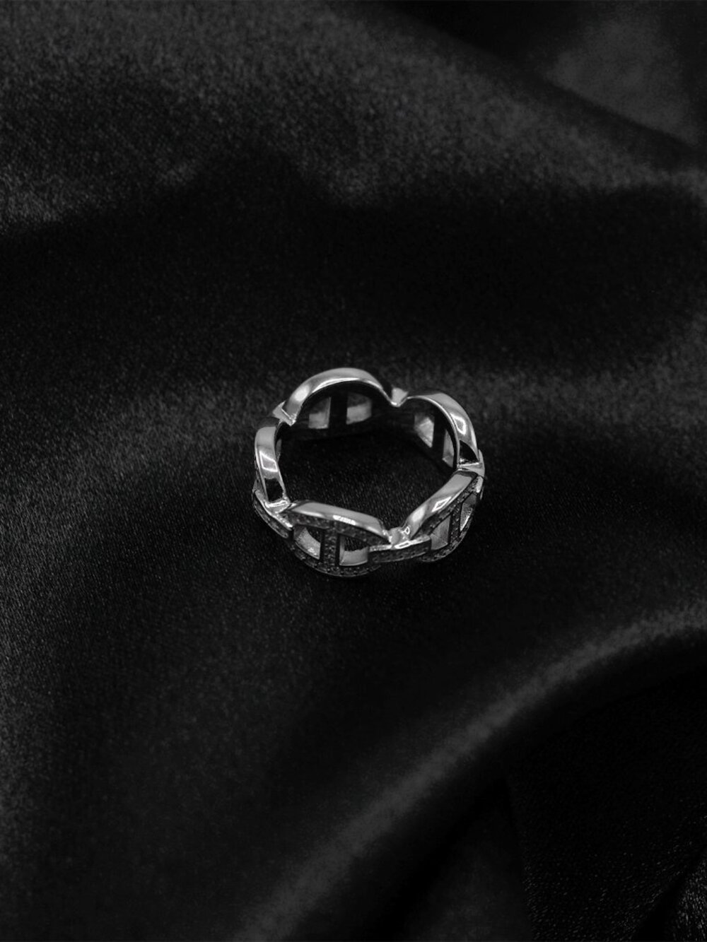 925 Sterling Silver Chain-Link Ring